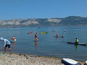 Несовершеннолетние Крымского района приняли участие в тренировочном занятии по сап- и виндсерфингу в г. Новороссийске